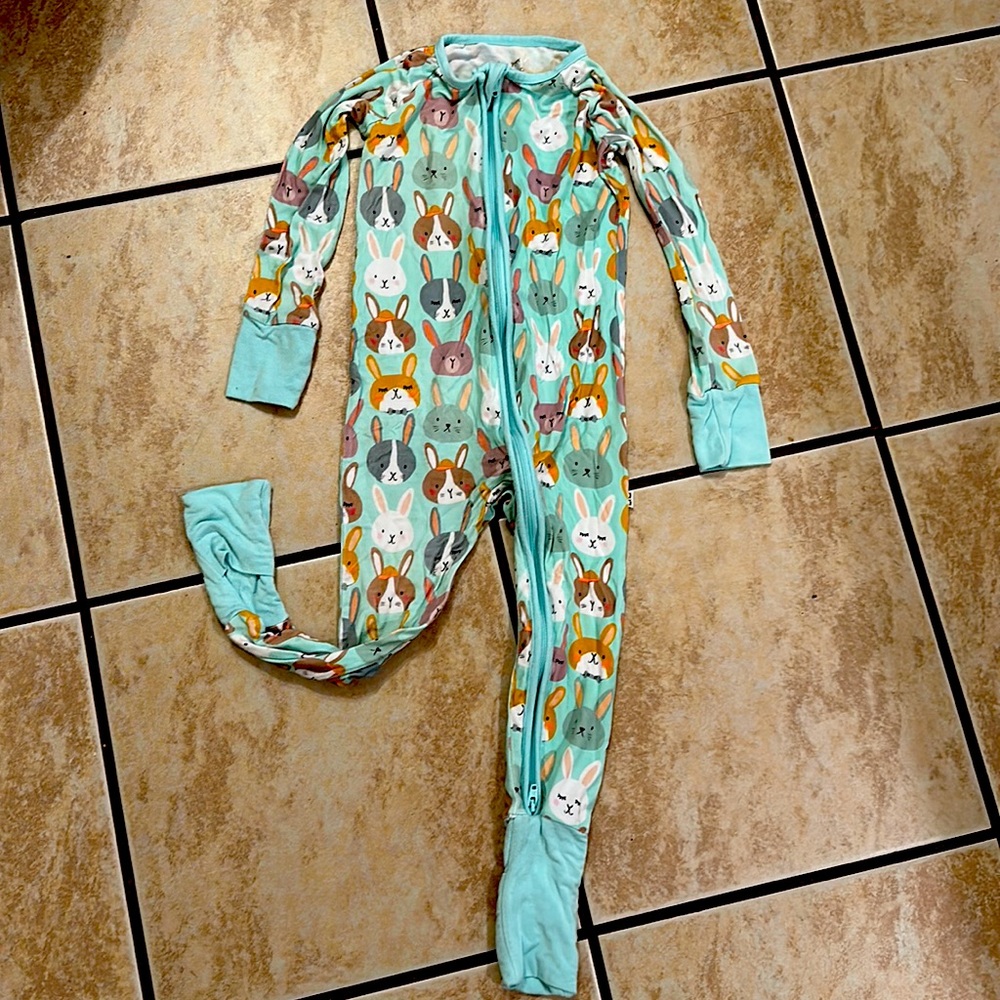Little Sleepies Rad Rabbits Zippy Size 12-18 months